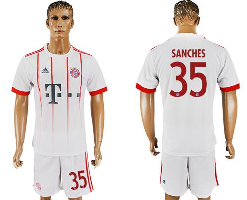 Bayern Munchen #35 Sanches Sec Away Soccer Club Jersey